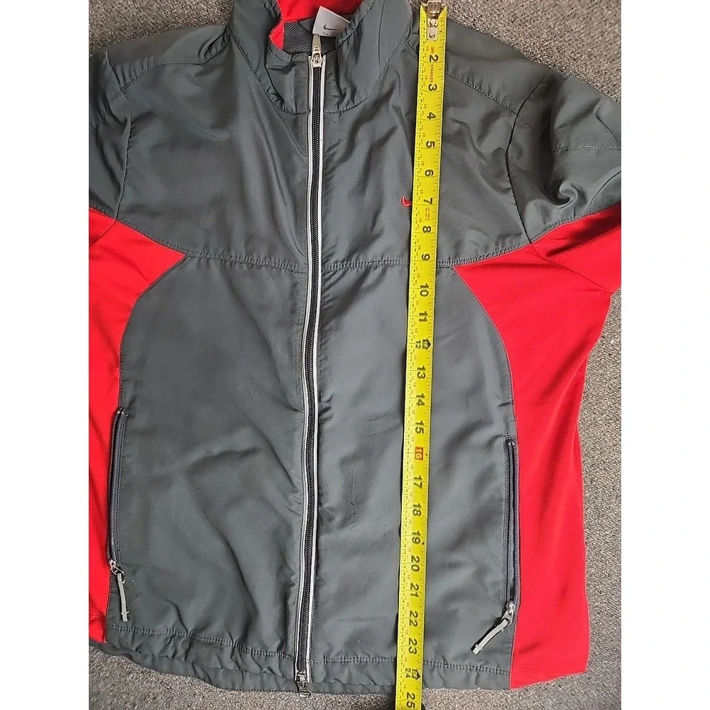 vintage y2k nike windbreaker jacket Running Jogging Red Grey Size Medium Rn56323